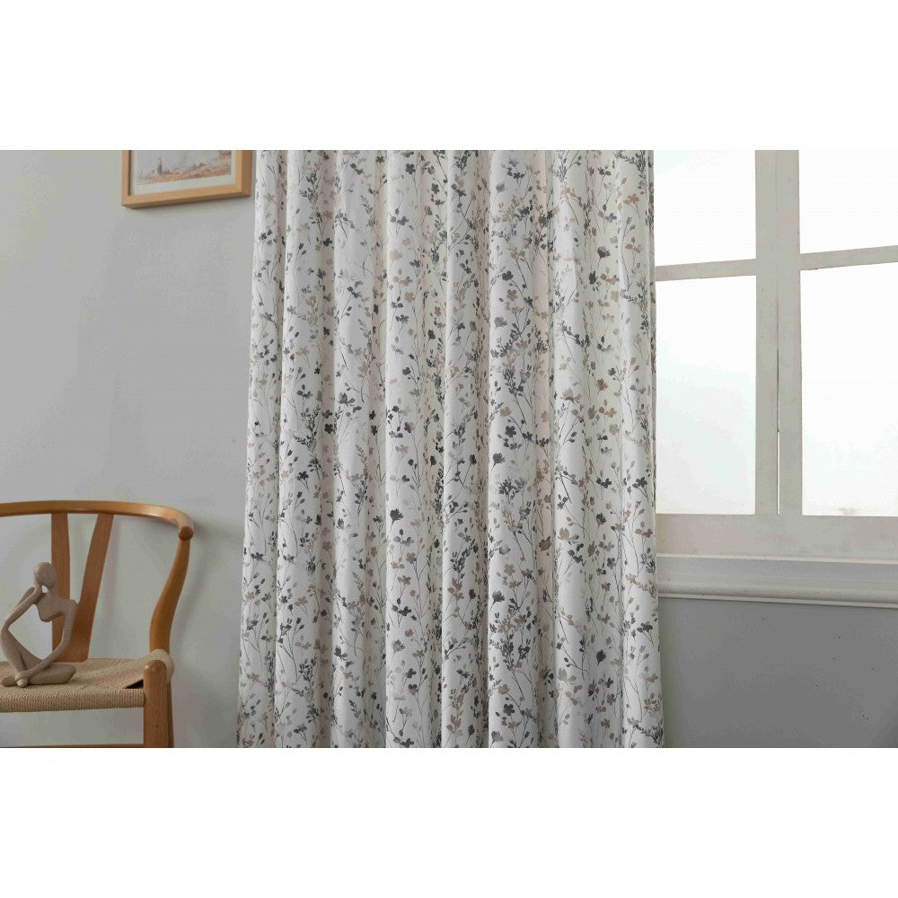 Κουρτίνα Βελούδινη Με Τρέσα (270*275) Λευκό – 6032-1