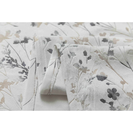 Κουρτίνα Βελούδινη Με Τρέσα (270*275) Λευκό – 6032-1