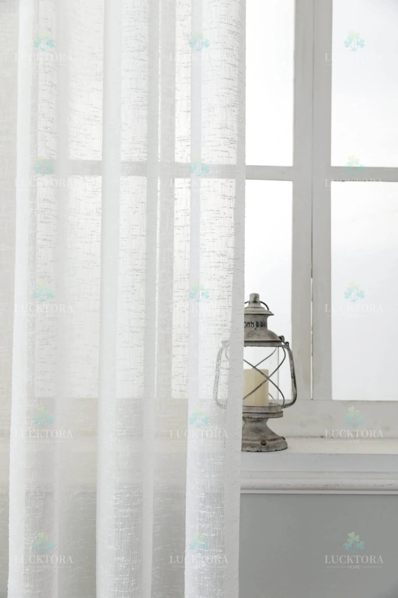 Κουρτίνα σκίασης λευκή με κρίκο 270Χ290CM A6023-21