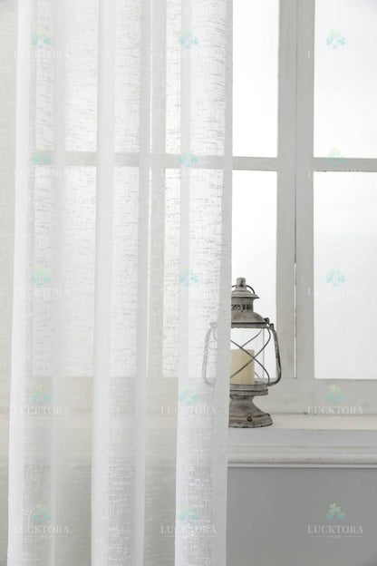 Κουρτίνα σκίασης λευκή με κρίκο 270Χ290CM A6023-21