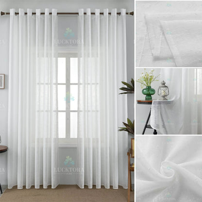 Κουρτίνα σκίασης λευκή με κρίκο 270Χ290CM A6023-21