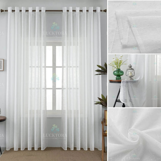 Κουρτίνα σκίασης λευκή με κρίκο 270Χ290CM A6023-21