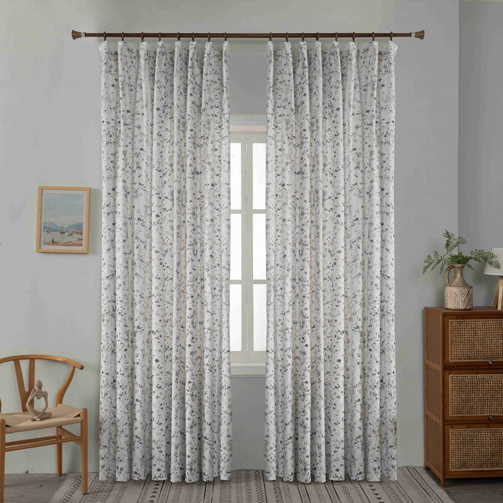 Κουρτίνα Βελούδινη Με Τρέσα (270*275) Λευκό – 6032-1