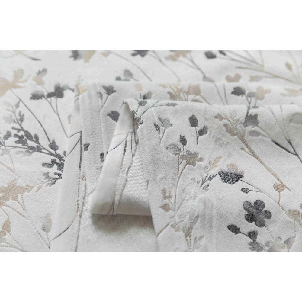 Κουρτίνα Βελούδινη Με Τρέσα (270*275) Λευκό – 6032-1