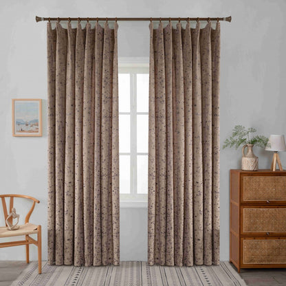 Κουρτίνα Βελούδινη Με Τρέσα (270*275) Καφέ – 6032-4