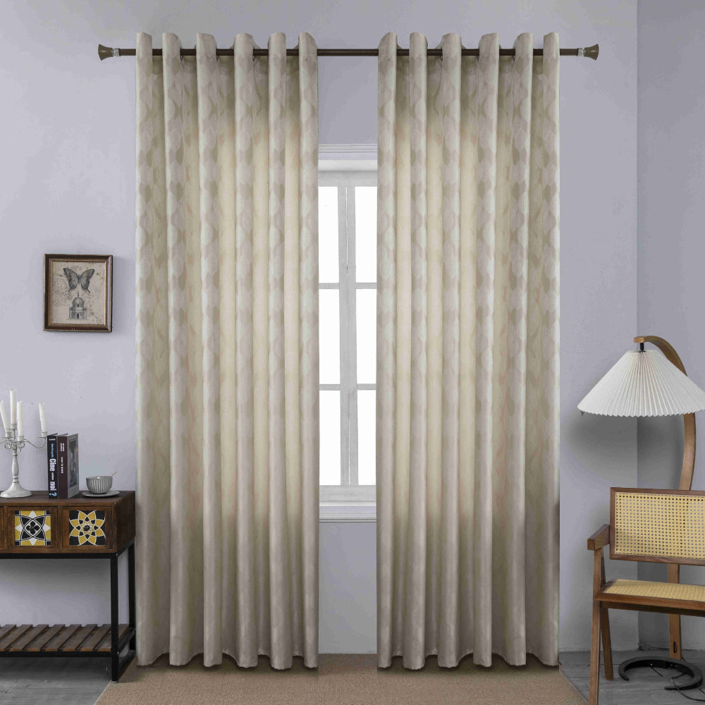 Κουρτίνα Σκίασης Χρυσό Μπεζ Με Κρίκο Υ260xΦ280cm A6047-1