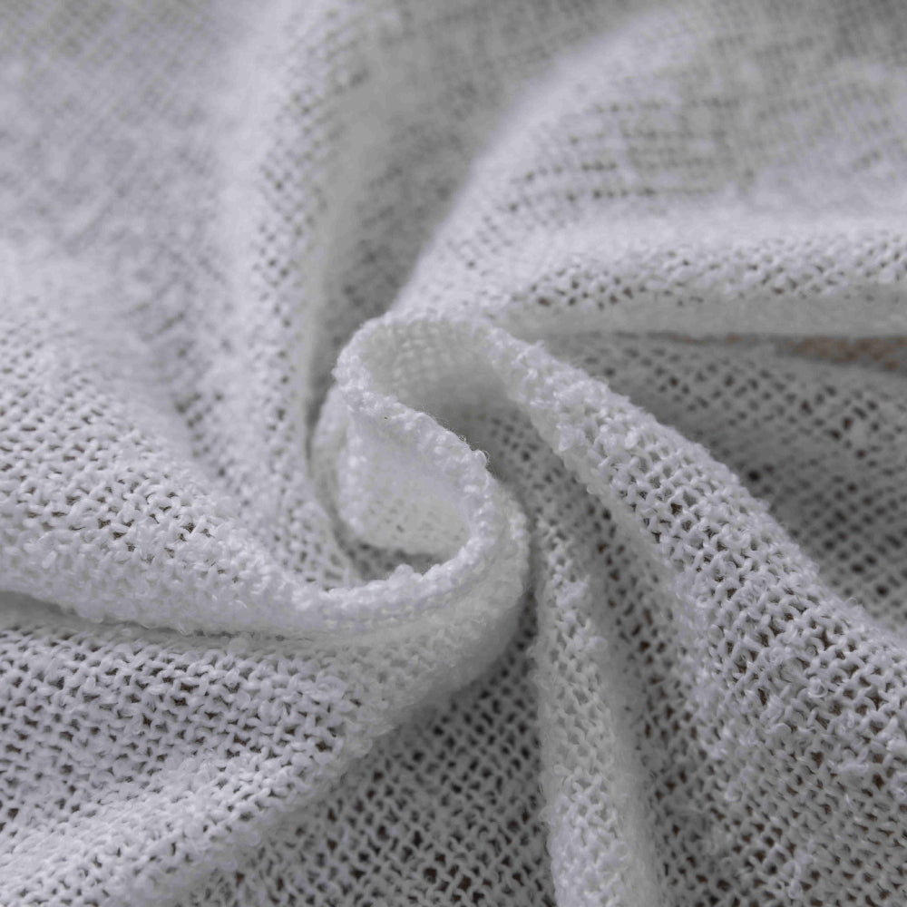 Κουρτίνα Σκίασης Χοντρό Λινό Λευκή με Κρίκο Υ275xΦ270cm A6046-12