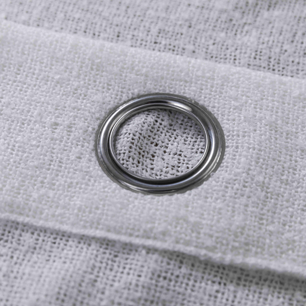 Κουρτίνα Σκίασης Χοντρό Λινό Λευκή με Κρίκο Υ275xΦ270cm A6046-12