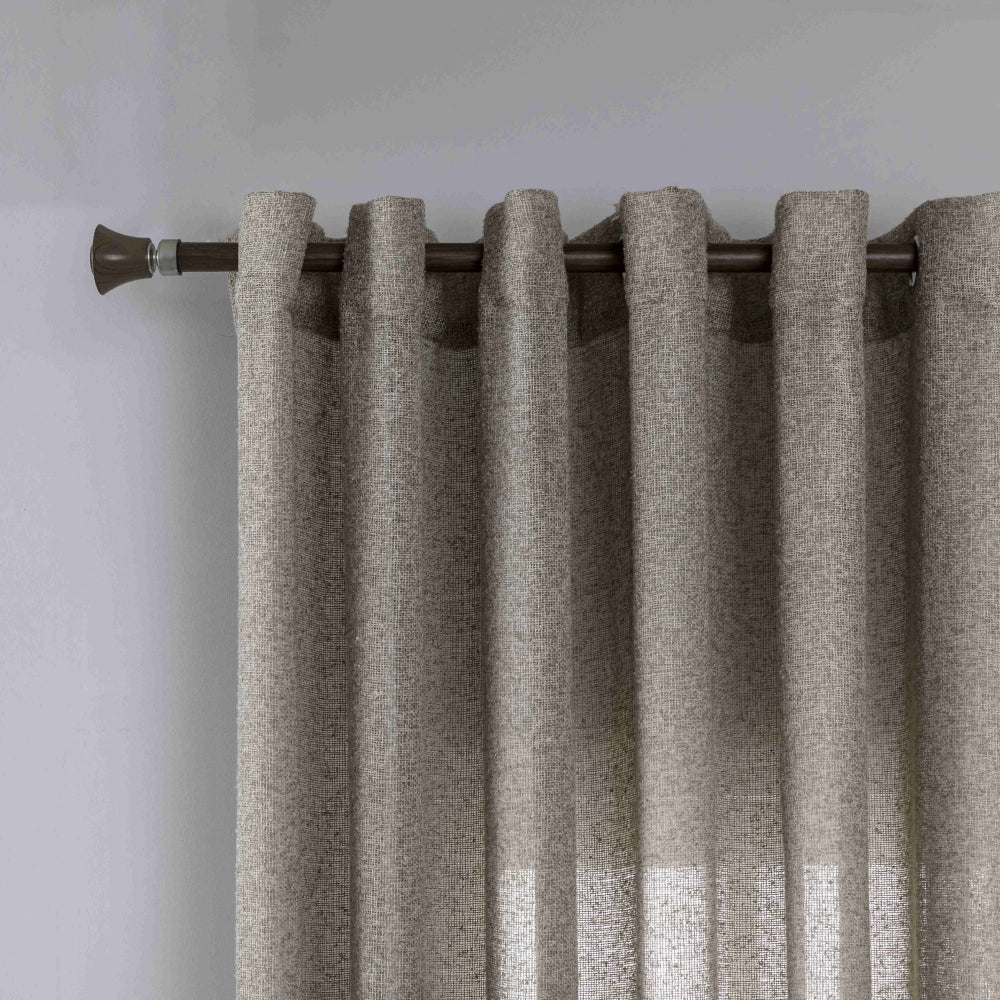 Κουρτίνα Σκίασης Χοντρό Λινό Μόκα με Κρίκο Υ275xΦ270cm A6046-4