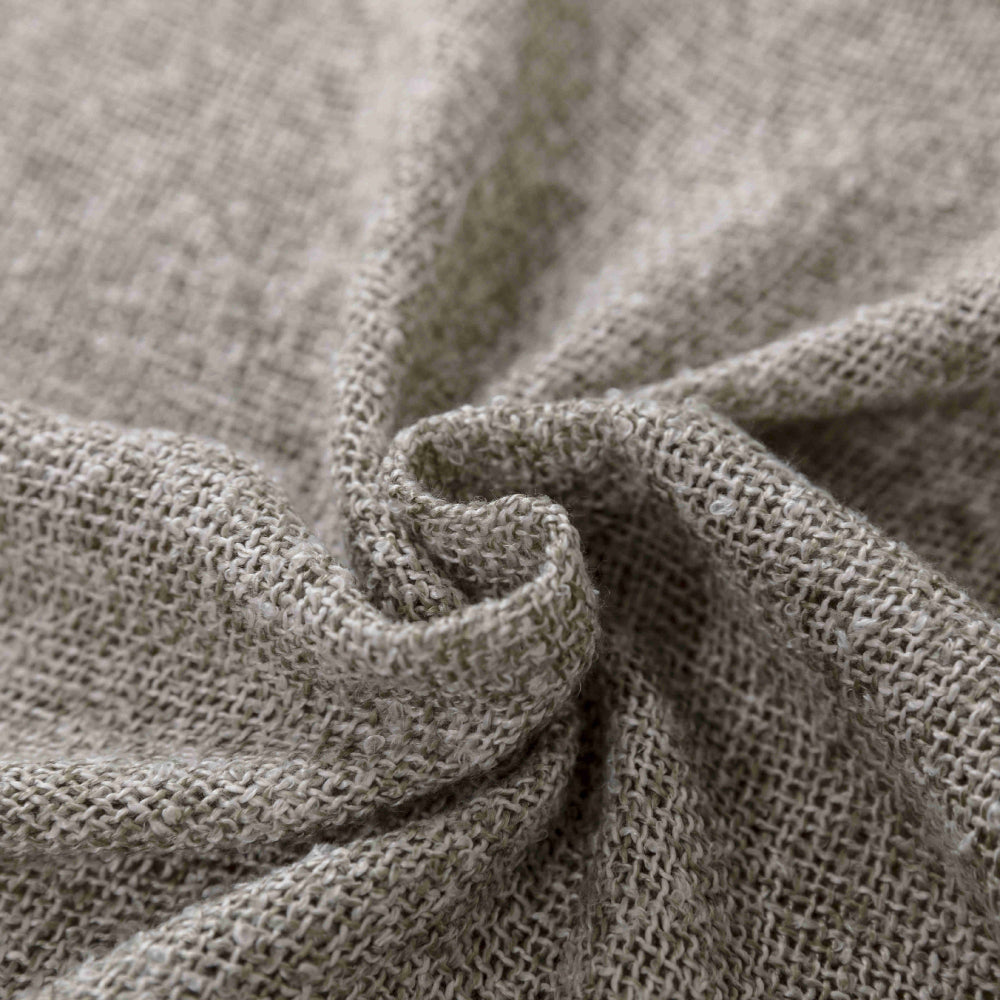 Κουρτίνα Σκίασης Χοντρό Λινό Μόκα με Κρίκο Υ275xΦ270cm A6046-4