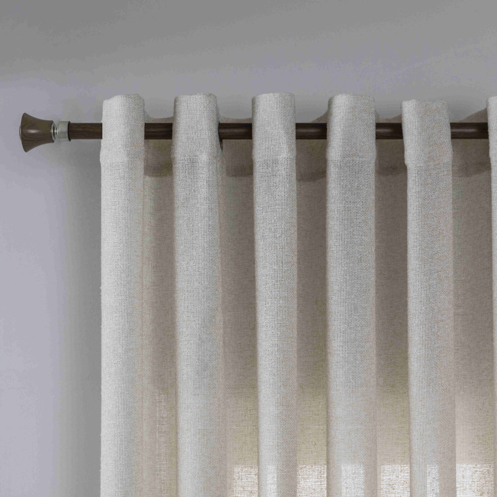 Κουρτίνα Σκίασης Χοντρό Λινό Μπέζ με Κρίκο Υ275xΦ270cm A6046-8