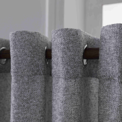 Κουρτίνα Σκίασης Χοντρό Λινό Γκρί με Κρίκο Υ275xΦ270cm A6046-11
