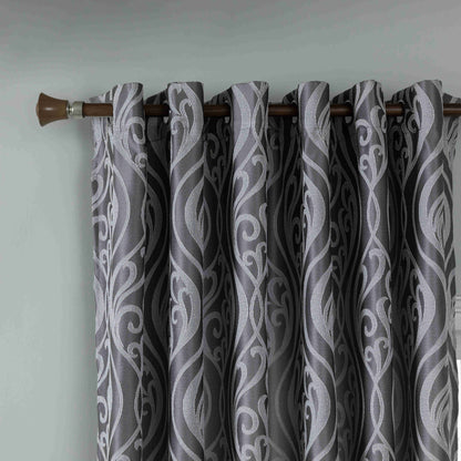 Κουρτίνα Σκίασης Ζακάρ Γκρί Με Κρίκο Υ280xΦ270cm A6045-16