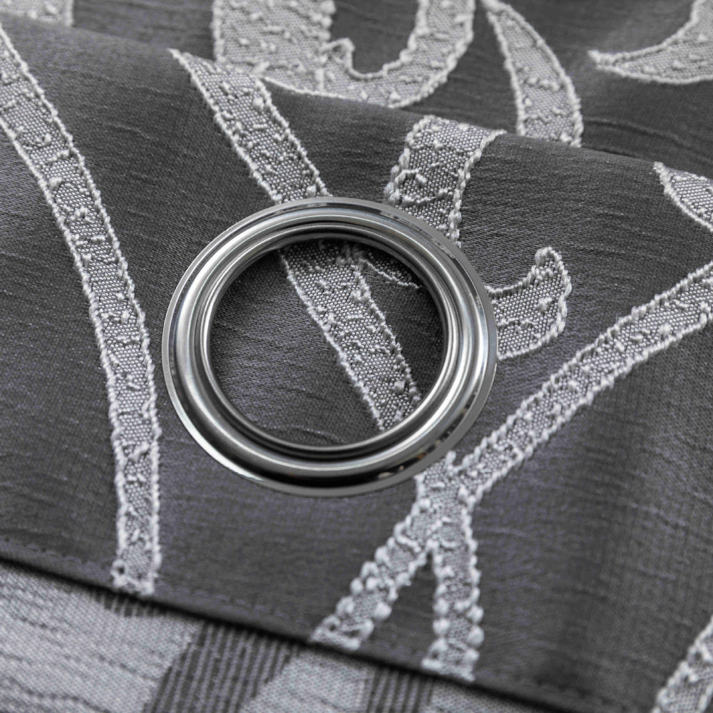 Κουρτίνα Σκίασης Ζακάρ Γκρί Με Κρίκο Υ280xΦ270cm A6045-16