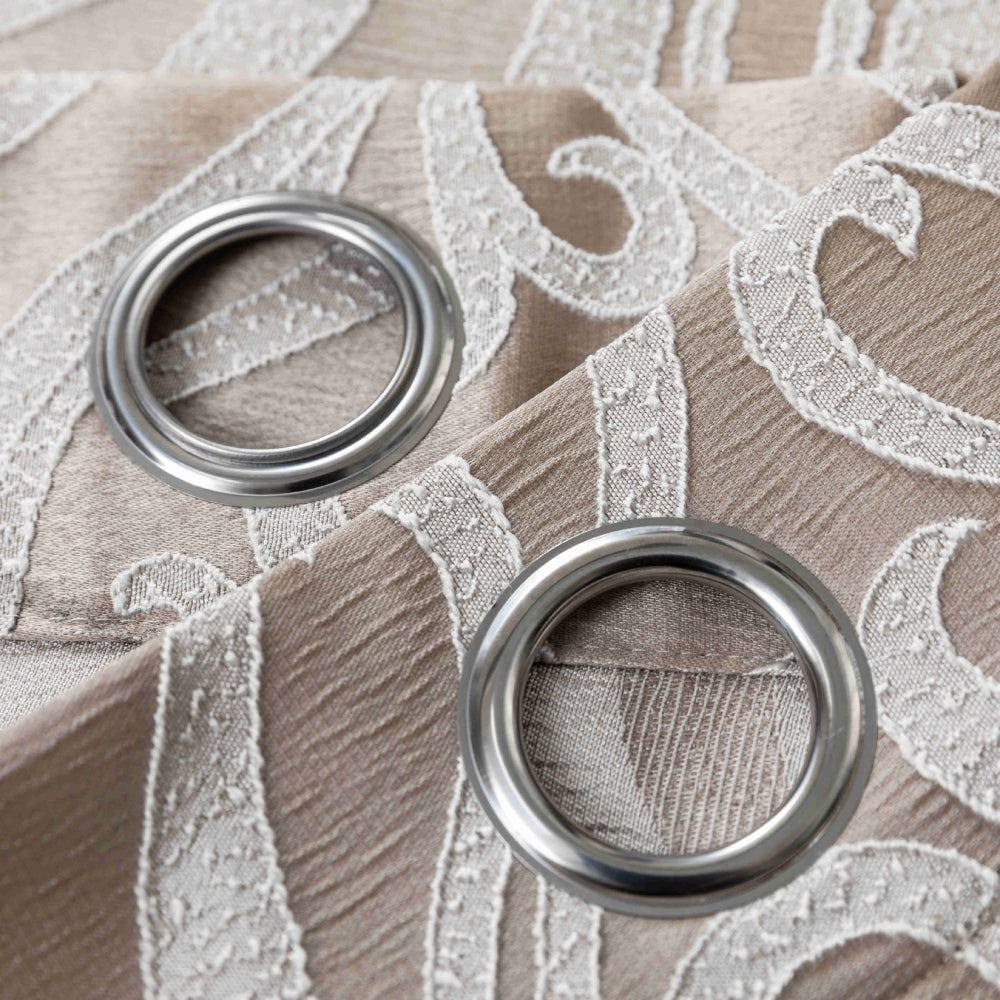 Κουρτίνα Σκίασης Ζακάρ Καφέ Με Κρίκο Υ280xΦ270cm A6045-4