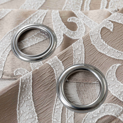 Κουρτίνα Σκίασης Ζακάρ Καφέ Με Κρίκο Υ280xΦ270cm A6045-4