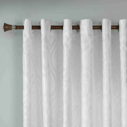 Κουρτίνα Σκίασης Ζακάρ Λευκή Με Κρίκο Υ280xΦ270cm A6045-12