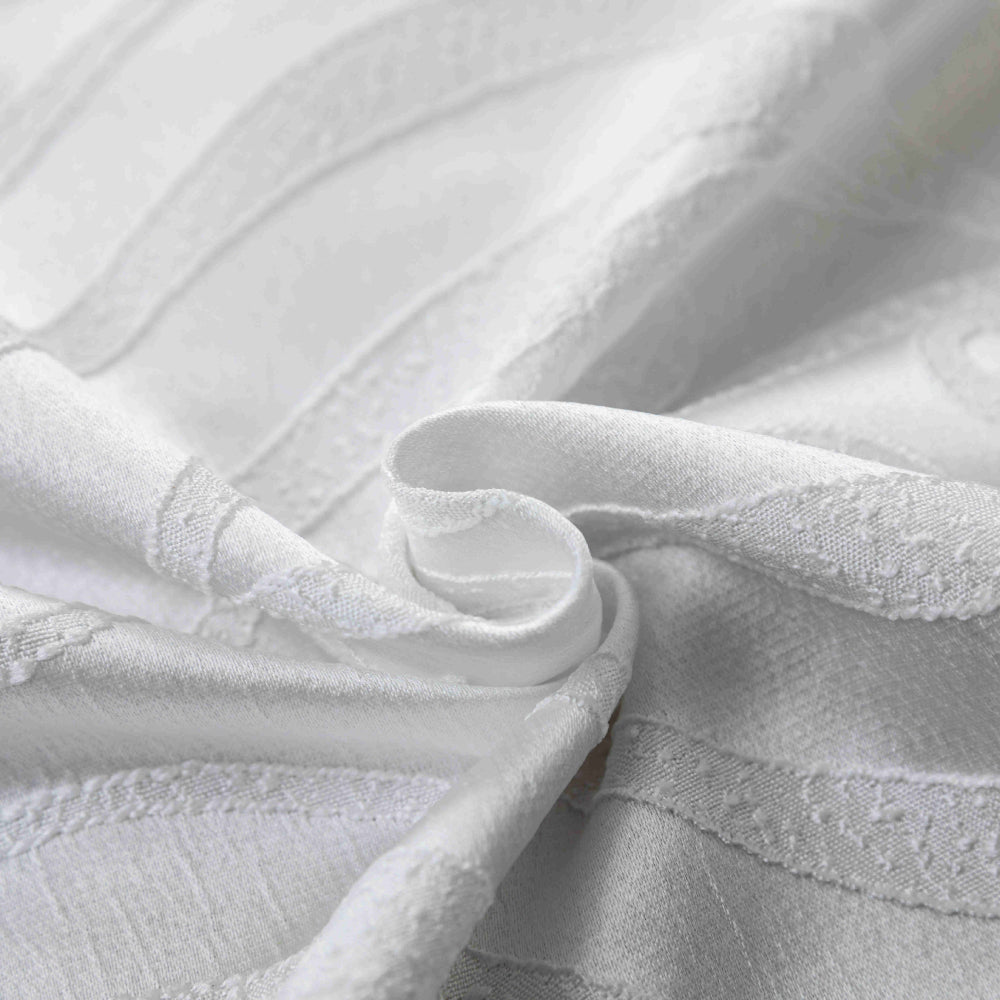 Κουρτίνα Σκίασης Ζακάρ Λευκή Με Κρίκο Υ280xΦ270cm A6045-12