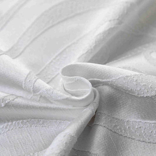 Κουρτίνα Σκίασης Ζακάρ Λευκή Με Κρίκο Υ280xΦ270cm A6045-12