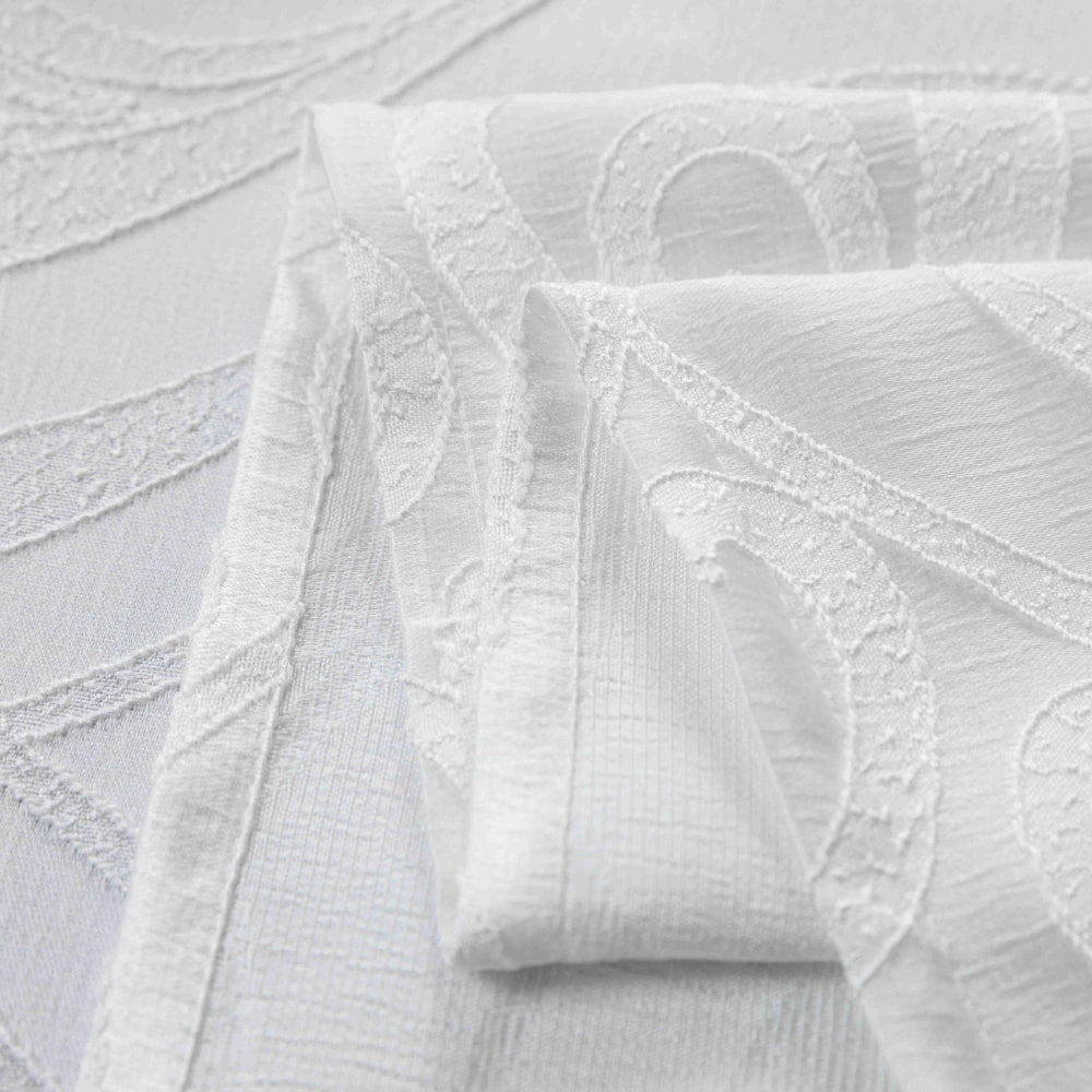 Κουρτίνα Σκίασης Ζακάρ Λευκή Με Κρίκο Υ280xΦ270cm A6045-12