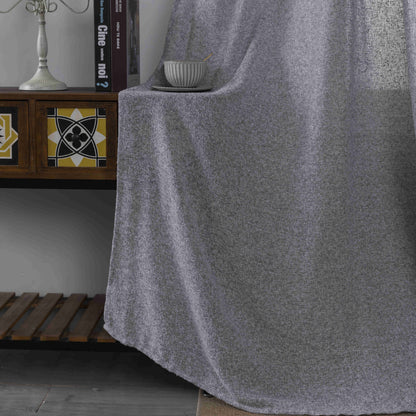 Κουρτίνα Σκίασης Χοντρό Λινό Γκρί με Κρίκο Υ275xΦ270cm A6046-11