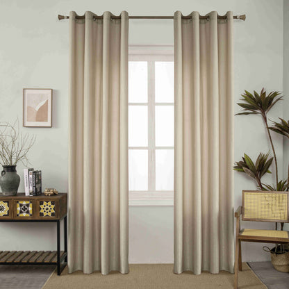 Βελούρ Σατέν Κουρτίνα Χρυσό Σκίασης Με Κρίκο Υ290xΦ140cm AD6341-14